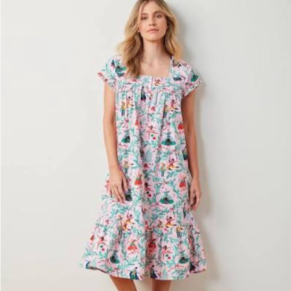 NEW PRINTFRESH nutcracker dreams daylight nightgown in ballet pink